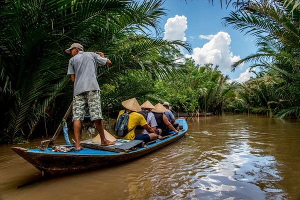 Paseo en barco por el Delta del Mekong en Ben Tre